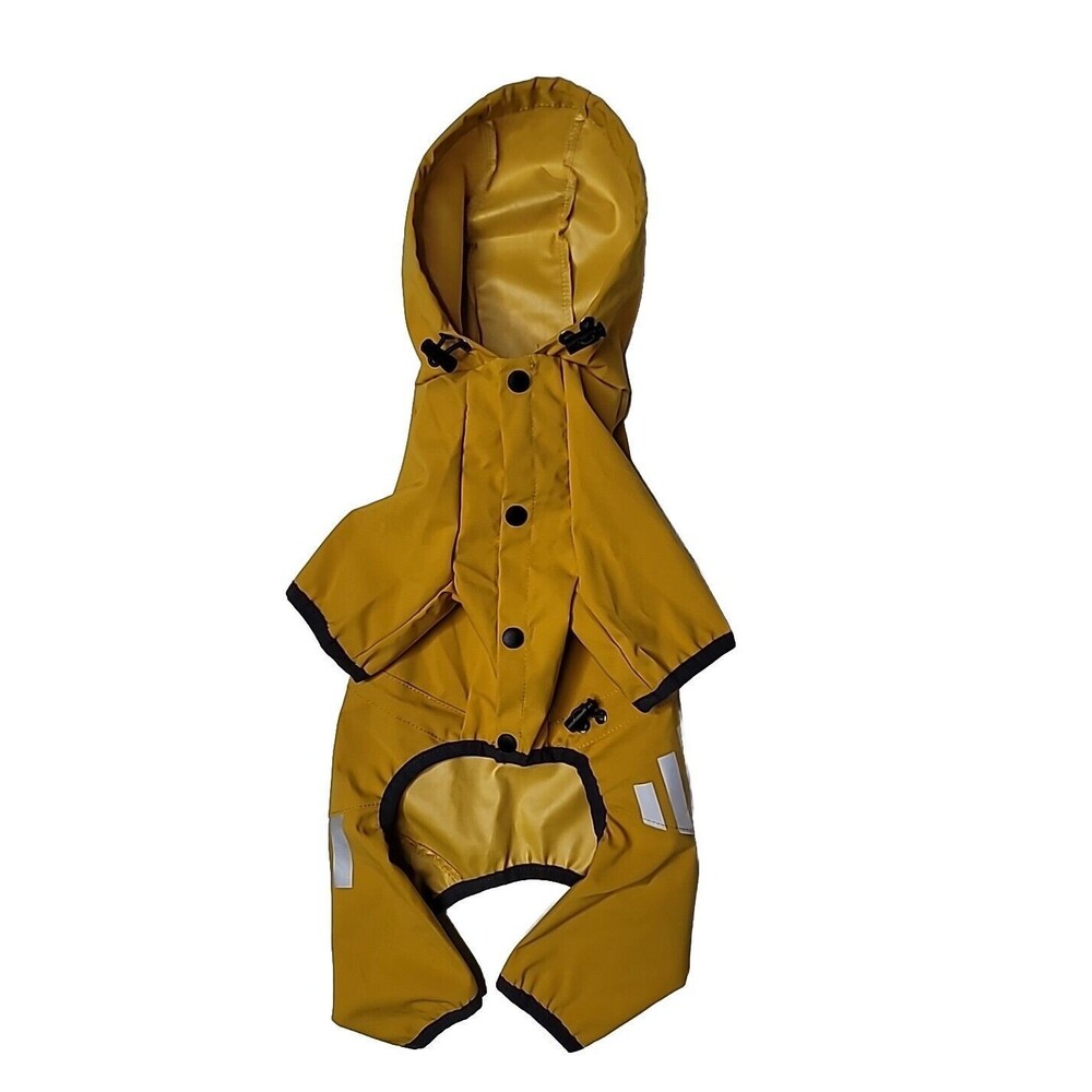 Waterproof Dog Raincoat Reflective Rain Wear For Small Pet Outerwear - Picture 3 of 4